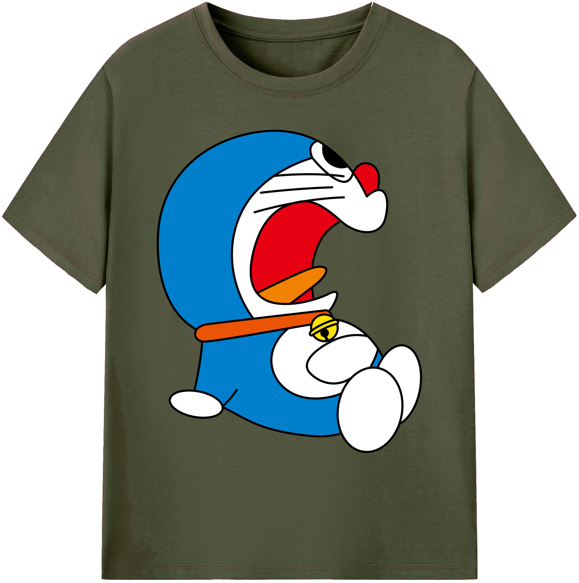 （画像用） ドラえもん Doraemon 綿100％ メンズ半袖Tシャツ｜肌触りやわらか＆通気性